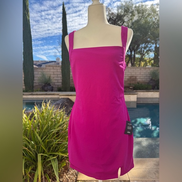 🌺Lulus Strappy Back Mini Dress - Picture 3 of 7